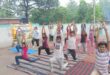 श्री दुर्गा माता शिशु विद्या मंदिर में मनाया गया योग दिवस
